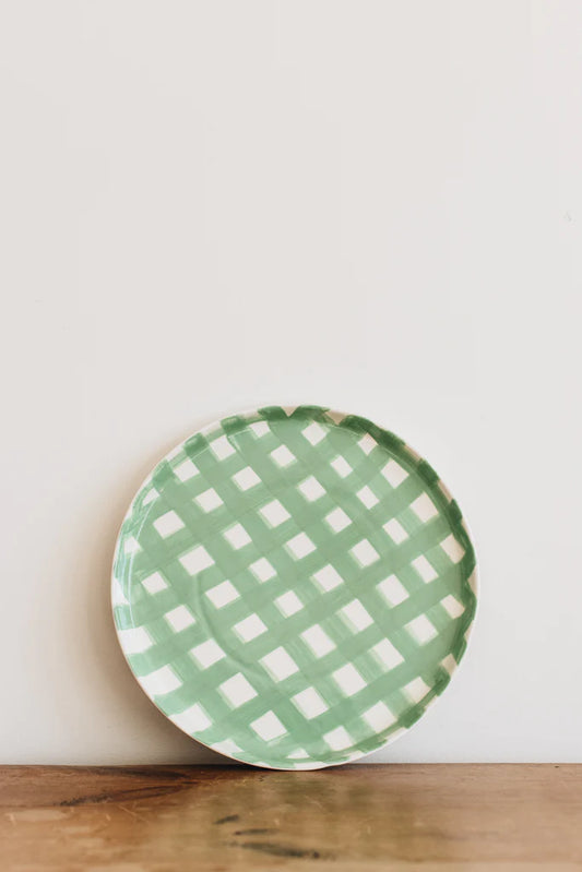 Platter - Mint Green Gingham