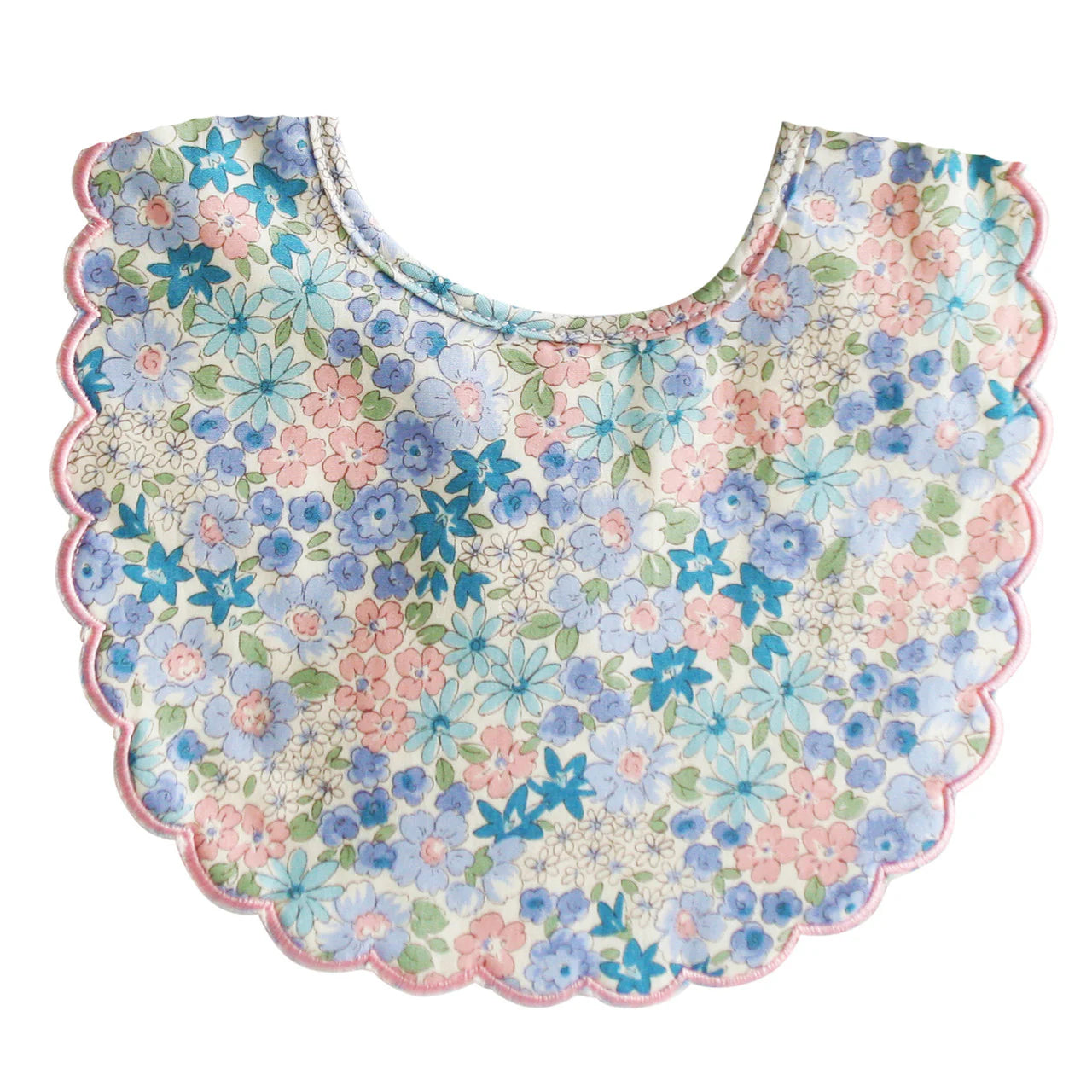 Scallop Bib - Liberty Blue