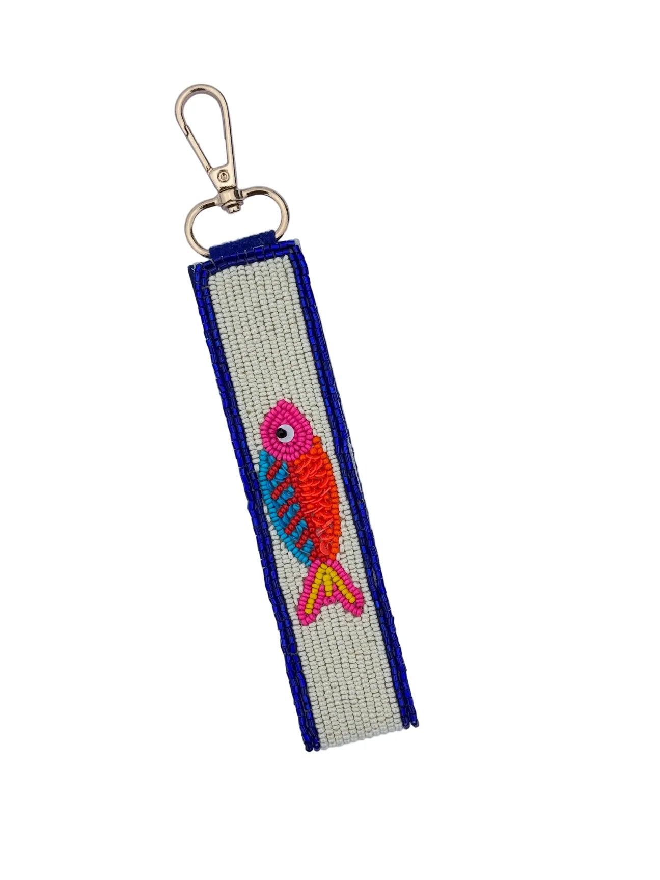 Bright Fish Beaded Keychain