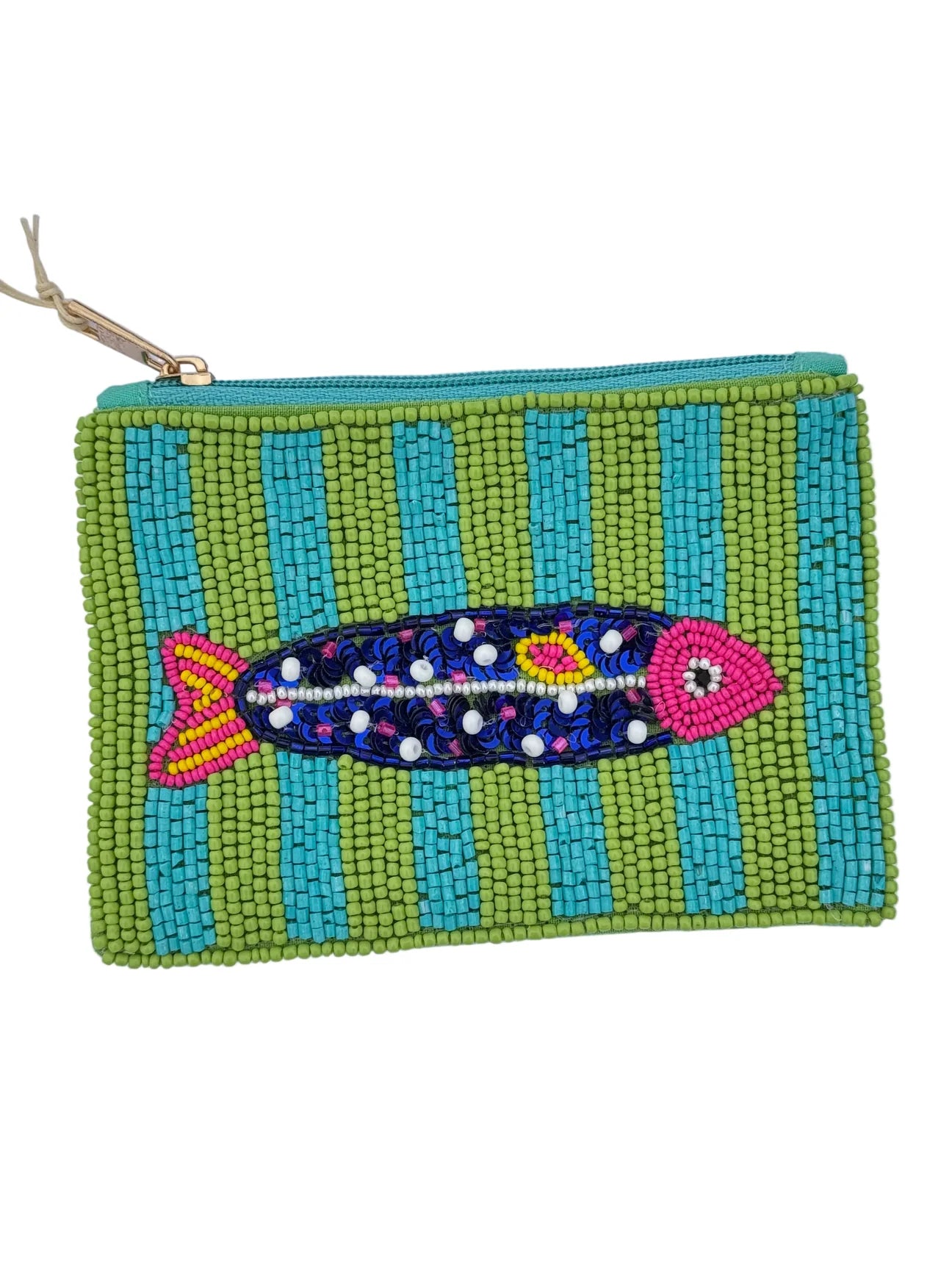 Tropical Fish Beaded Coin Purse