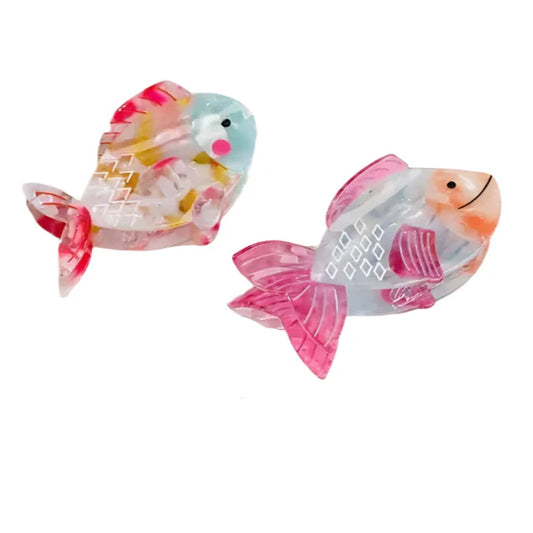 Hair Clip - Blue Goldfish
