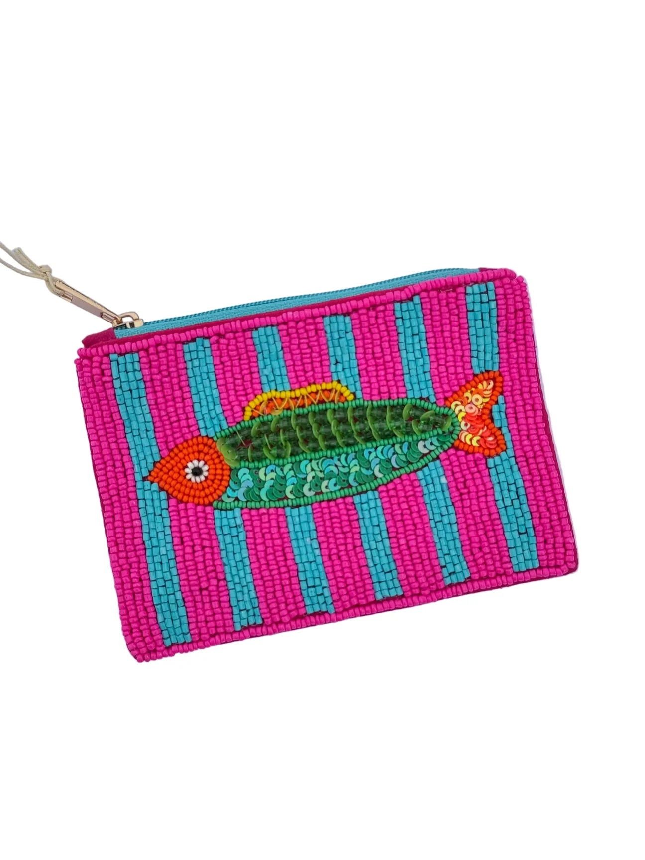 Tropical Fish Beaded Coin Purse