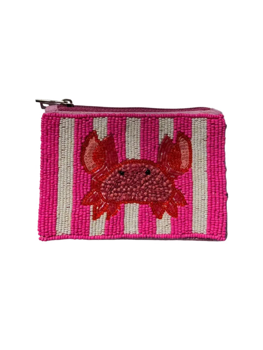 Pinchy Crab Beaded Coin Purse