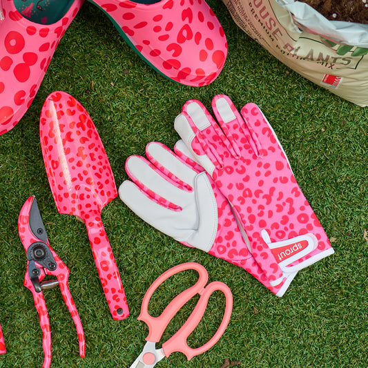 Sprout Goatskin Gloves - Printed Designs