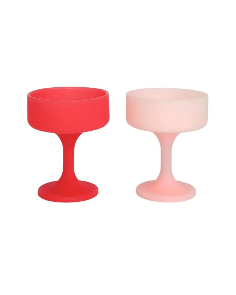 PORTER GREEN //  Mecc| Silicone Unbreakable Cocktail Glasses - Cherry + Blush