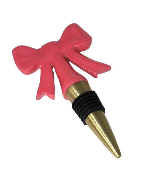 Pink Bow Bottle Stopper