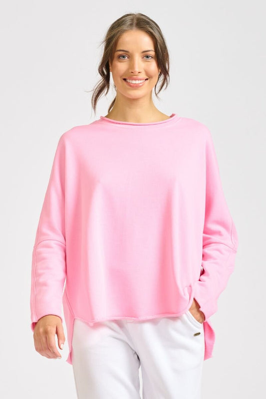 Raw Long Sleeve Sweatshirt - Bubblegum