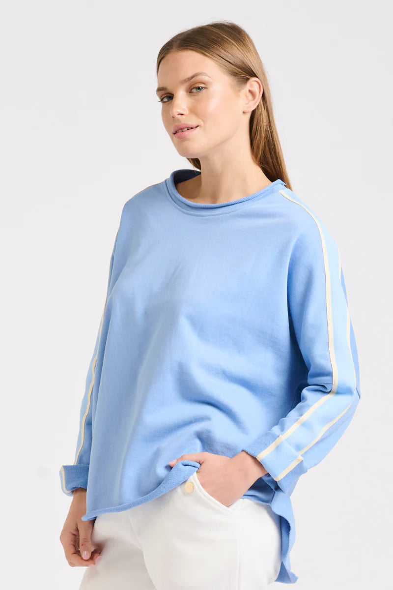 Raw Tape Long Sleeve Sweatshirt - Provincial Blue