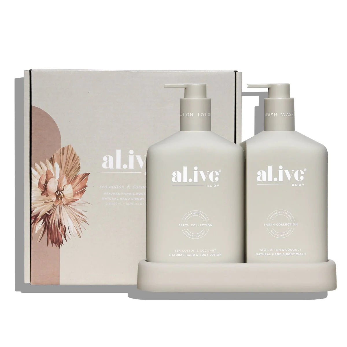 AL.IVE BODY | Wash & Lotion Duo + Tray - Sea Cotton & Coconut