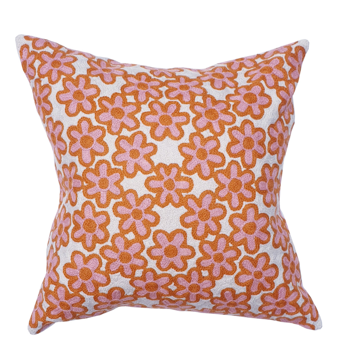 ELIZA PIRO DESIGNS | Coral Daisy Flower Cushion