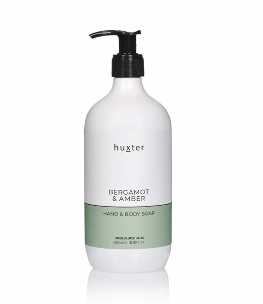 HUXTER // Hand & Body Soap - Green - Bergamot & Amber 500ml