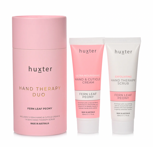 HUXTER // Hand Therapy Duo - Pale Pink - Fern Leaf Peony