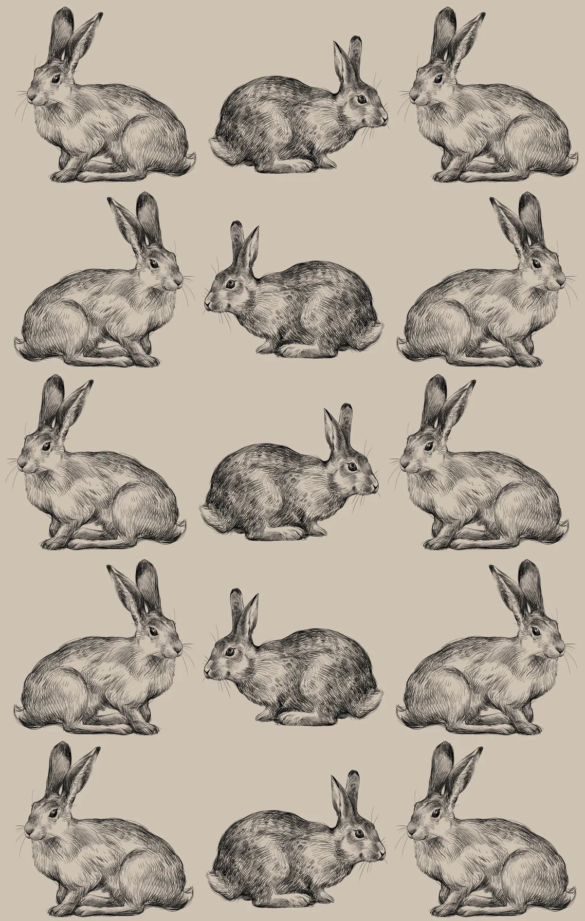 Tea Towel // Hares