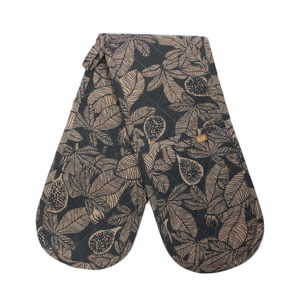 Raine & Humble // Fig Tree Double Oven Glove - Dark Slate