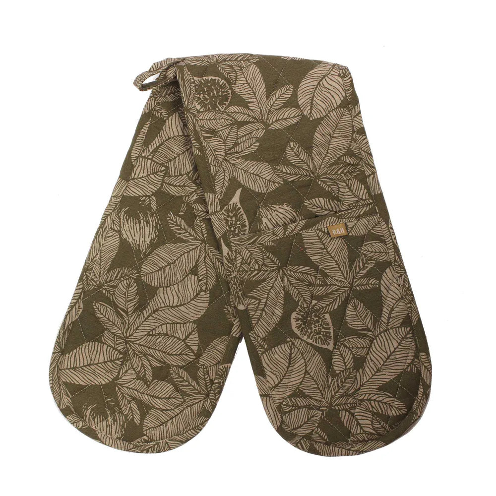 Raine & Humble // Fig Tree Double Oven Glove - Burn't Olive